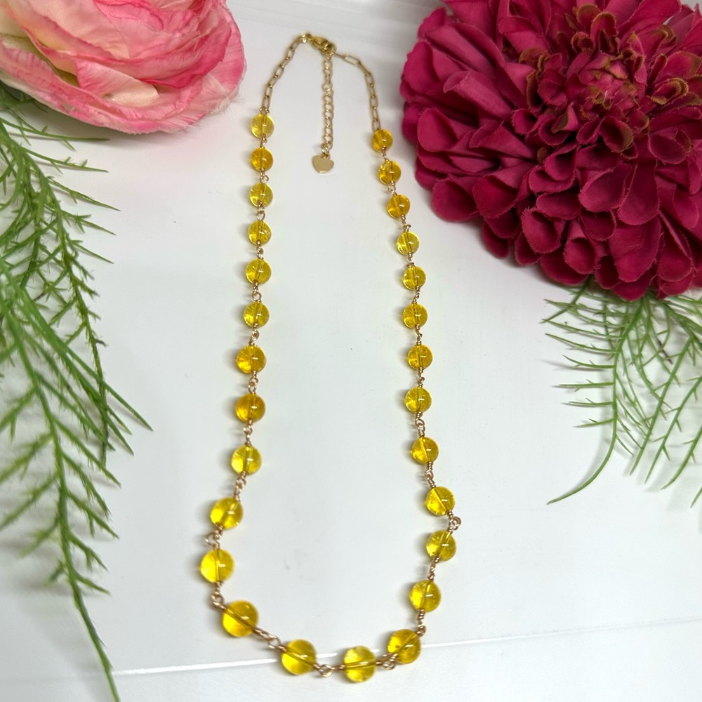 NEW⚜️Citrine & Freshwater Pearl Dangly Earrings - Picture 5 of 5